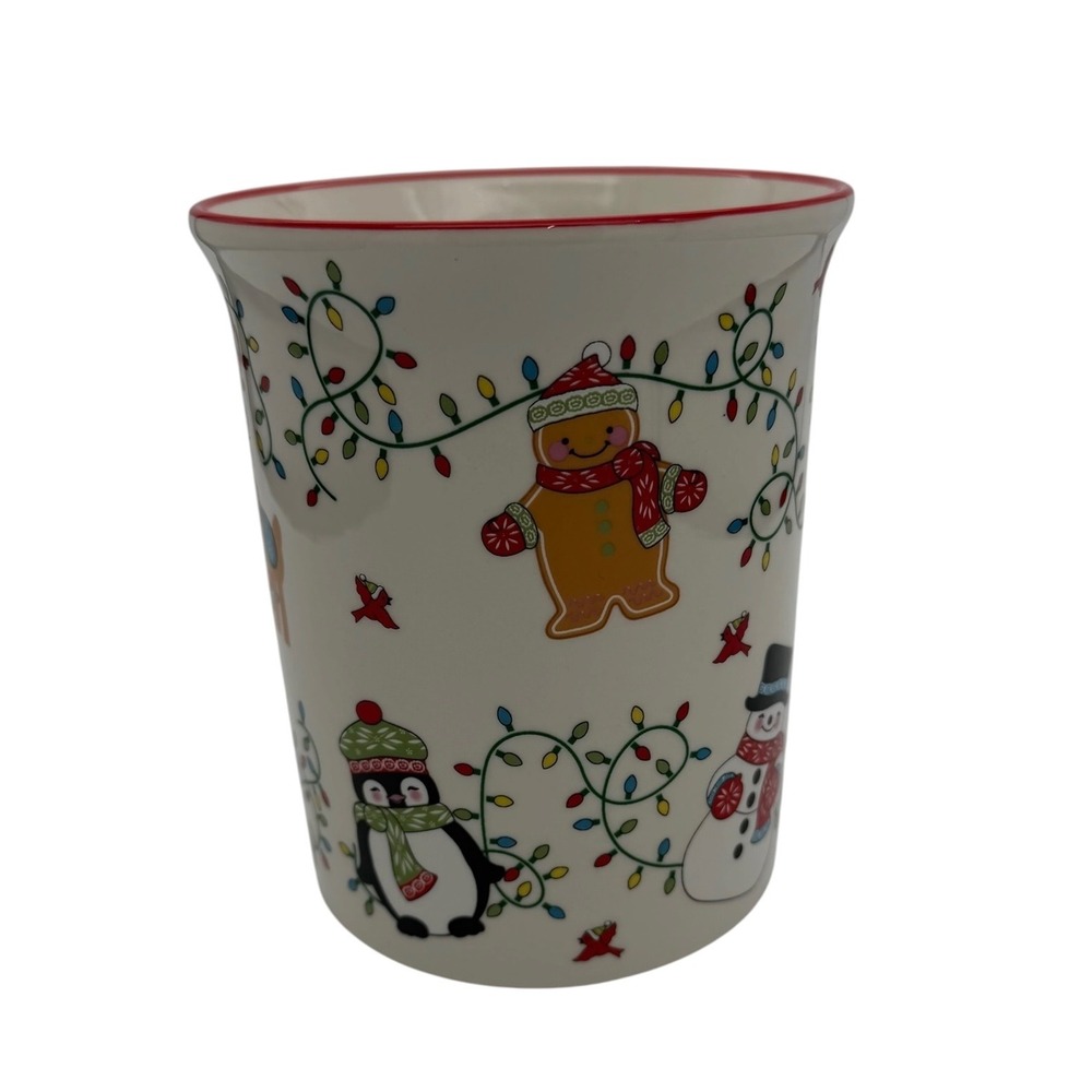 Temp-tations‎ by Tara Seasonal Christmas Ceramic Utensil Holder  Hand Painted
